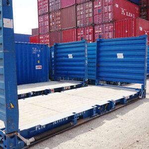 20′ used flat rack container